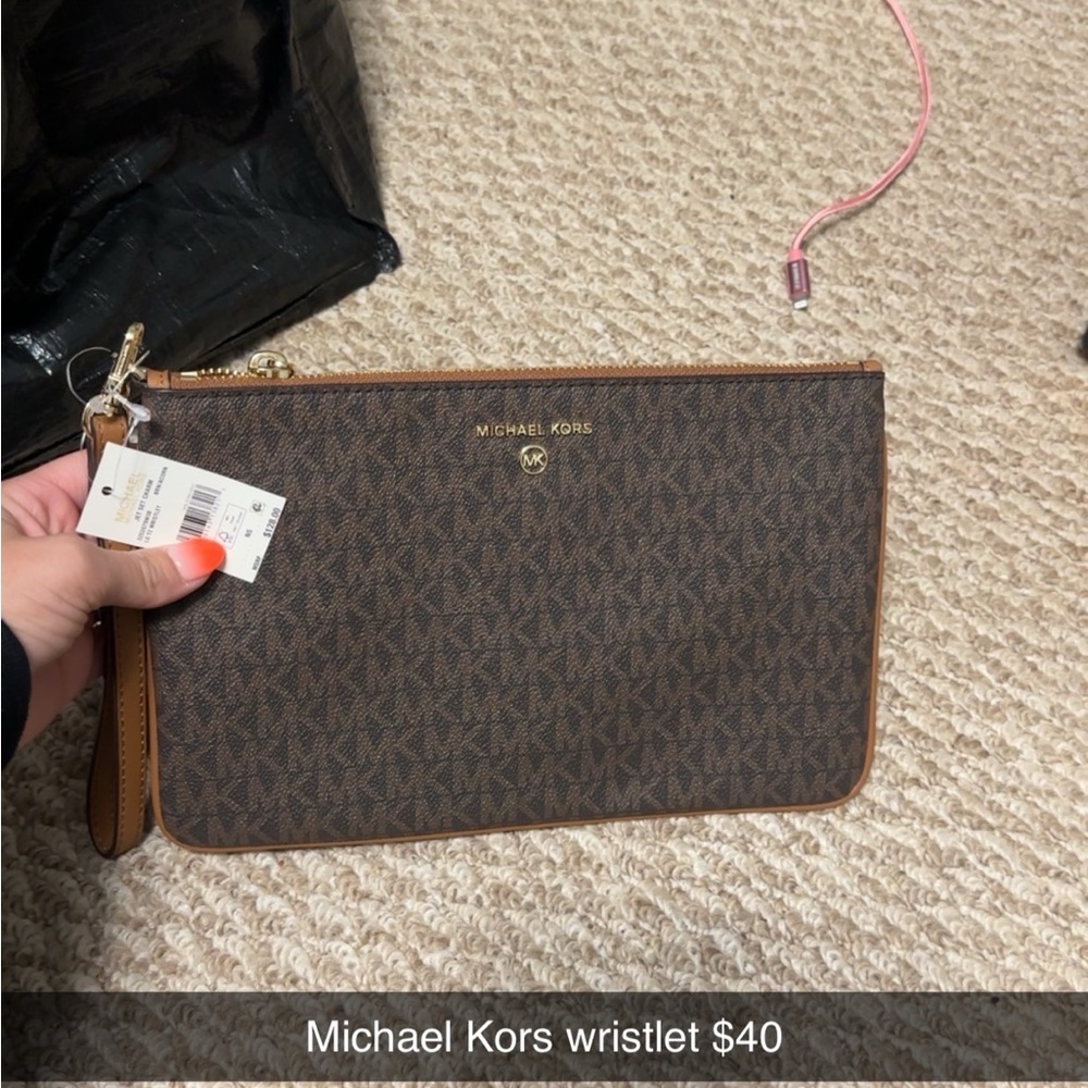 Michael Kors Brown Wristlet